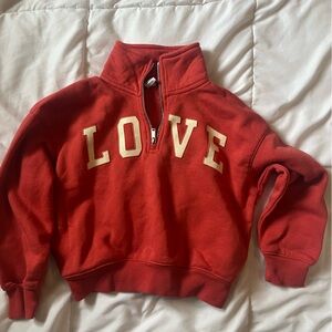Old Navy Red Half-Zip Sweatshirt